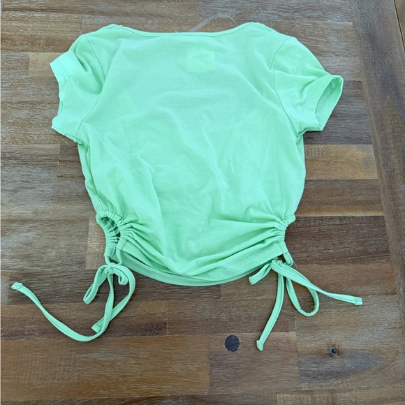 Cotton On Lime Ruched Tie-Side Scoop Crop Top - Picture 4 of 4